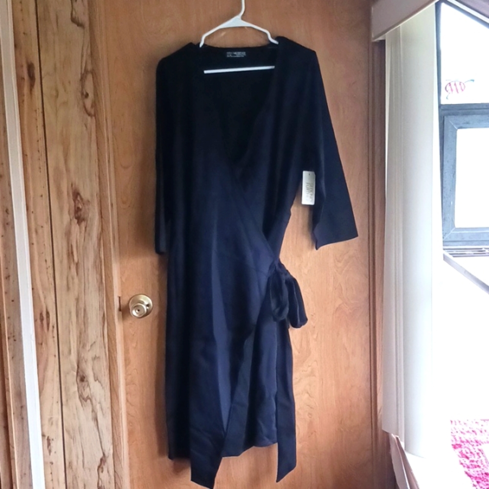 Seek No Further BLACK Wrap Dress Size 1X